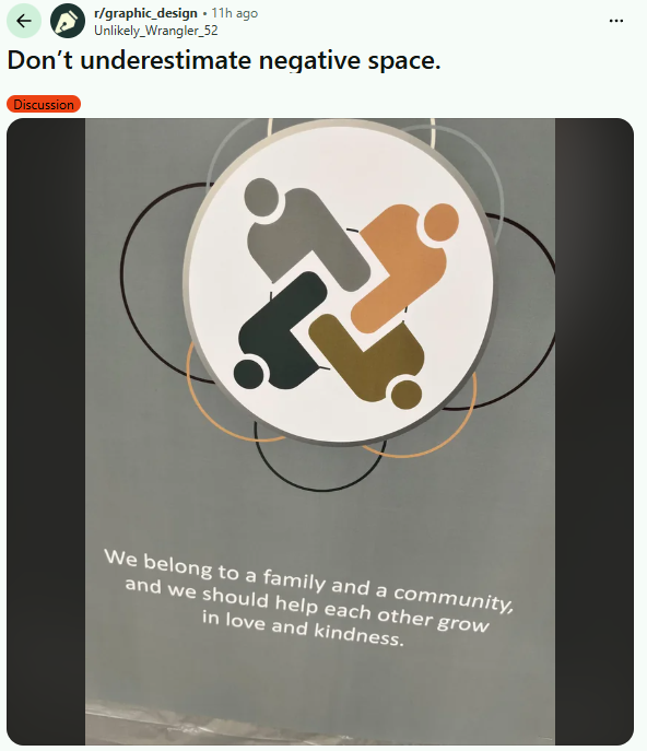 An example of a very poorly designed poster that accidentally has an unfortunate spider sign in the center and unfortunate implications between the text and the image.